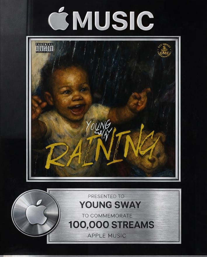 Young Sway Hits 100,000 Streams on Apple Music — A Rising Star Stepping Into His Next Level